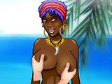 Exotic Chick - Play sex flash game:Persuade this black chick to fuck with you, touch her black body and fuck her with a gigant dildo.