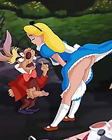 Lesbian Cartoon Porn Alice In Wonderland - Ass Of Alice In Wonderland Covered In Cum - Cartoon Parody