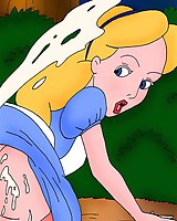Alice Toon Galleries Sex Pics - Naughty Alice In Wonderland Plays With A Dildo